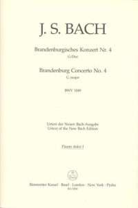 Bach Brandenburg Concerto No 4 Bwv1049 Flute 1 Sheet Music Songbook