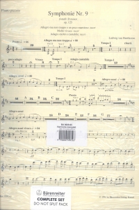 Beethoven Symphony No 9 Op125 Dmin Wind Set (ba) Sheet Music Songbook
