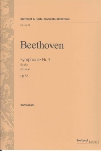 Beethoven Symphony No 3 Op55 Bass (ob) Sheet Music Songbook