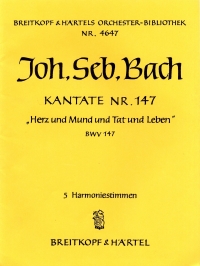 Bach Cantata Bwv147 Wind Set Sheet Music Songbook