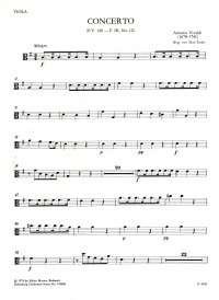 Vivaldi Concerto Gmin For 2 Cellos Pv411 Viola Pt Sheet Music Songbook