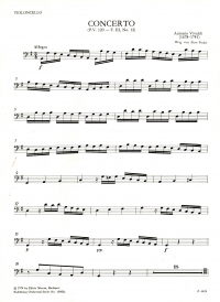 Vivaldi Concerto Gmin 2 Cellos Pv411 Cello/bass Pt Sheet Music Songbook