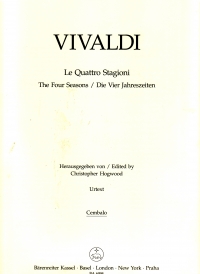 Vivaldi Four Seasons Op8 Hogwood Cembalo Sheet Music Songbook