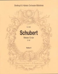 Schubert Mass In G D167 Violin Ii Part Sheet Music Songbook