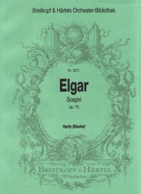 Elgar Sospiri Op70 Harpschord Part Sheet Music Songbook