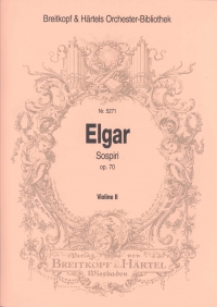 Elgar Sospiri Op70 Violin 2 Part Sheet Music Songbook