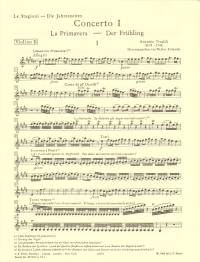 Vivaldi Concerto Op8/1 Spring Violin 2 Part Only Sheet Music Songbook