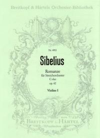 Sibelius Romance Cmaj Op42 - Violin 1 Part Sheet Music Songbook