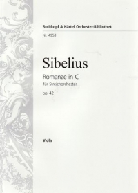 Sibelius Romance Cmaj Op42 - Viola Part Sheet Music Songbook