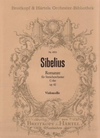 Sibelius Romance Cmaj Op42 - Cello Part Sheet Music Songbook
