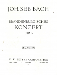 Bach Brandenburg 5 Solo Flute Part Sheet Music Songbook