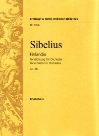Sibelius Finlandia Op26 Virtanen Double Bass Sheet Music Songbook
