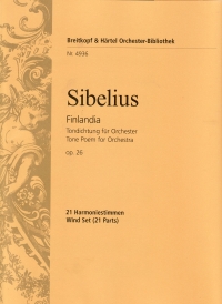 Sibelius Finlandia Op26 Virtanen Wind Set Sheet Music Songbook