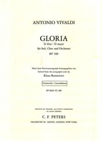 Vivaldi Gloria Dmaj Rv589 Cello/bass Part Sheet Music Songbook