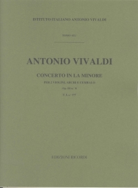 Vivaldi Concerto Amin Fi/177 Rv522 Full Score Sheet Music Songbook