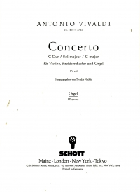 Vivaldi Concerto In G Rv298 Op 4/12 Organ Part Sheet Music Songbook