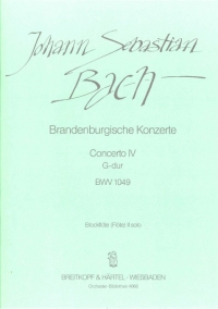 Bach Brandenburg Concerto No 4 Bwv1049 Recorder 2 Sheet Music Songbook