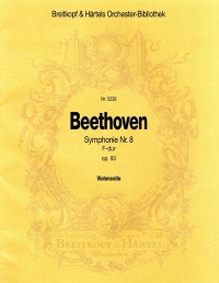 Beethoven Symphony No 8 Op 93 Cello Part Sheet Music Songbook