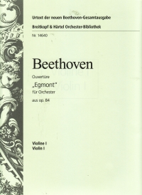 Beethoven Egmont Overture Violin 1 Part Sheet Music Songbook