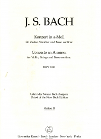 Bach Concerto A Minor Violin Bwv1041 Violin 2 Sheet Music Songbook