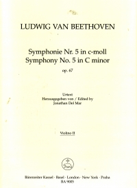 Beethoven Symphony No 5 Violin Ii Part Sheet Music Songbook