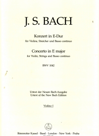 Bach Concerto E Bwv 1042 Violin I Sheet Music Songbook