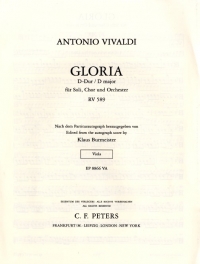 Vivaldi Gloria D Rv589 Viola Part Sheet Music Songbook