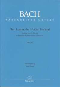Bach Cantata No 61 Nun Komm Der Heiden Vocal Score Sheet Music Songbook