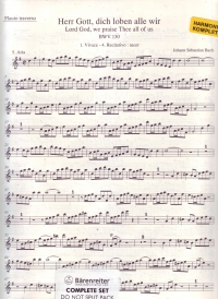 Bach Cantata No 130 Herr Gott Dich Loben Alle Wir Sheet Music Songbook