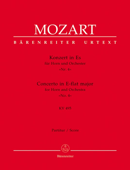 Mozart Concerto Horn No 4 Eb K 495 Score Sheet Music Songbook
