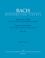 Bach Concerto For Two Violins Dmin (bwv1043) Score Sheet Music Songbook