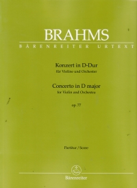 Brahms Concerto For Violin In D Op 77 Score Sheet Music Songbook