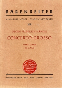 Handel Concerto Grosso Op6/8 Cmin Study Score Sheet Music Songbook