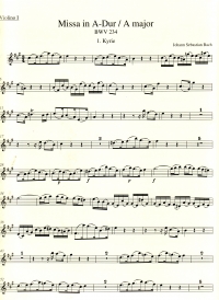 Bach Lutheran Mass A Bwv 234 Violin I Sheet Music Songbook