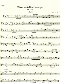 Bach Lutheran Mass A Bwv 234 Viola Sheet Music Songbook
