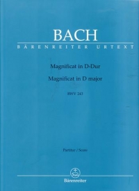 Bach Magnificat In D Bwv 243 Large Score Sheet Music Songbook