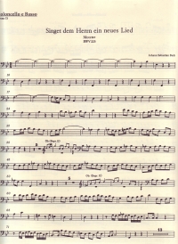 Bach Motet No 1 Singet Dem Herrn (bwv225) Cello Sheet Music Songbook