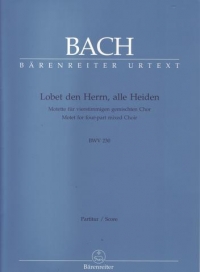 Bach Motet No 6 Bwv230 Vocal Score Sheet Music Songbook