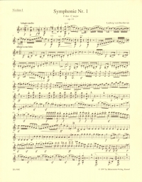 Beethoven Symphony No 1 C Op21 Violin I Sheet Music Songbook