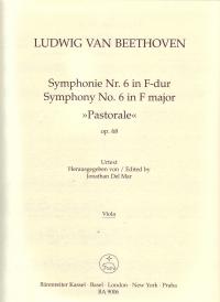 Beethoven Symphony No6 F Op68 Pastoral Viola Part Sheet Music Songbook