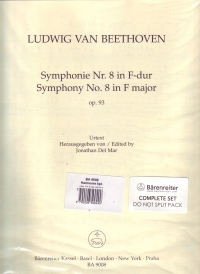 Beethoven Symphony No 8 In F Op 93 Wind Set Sheet Music Songbook