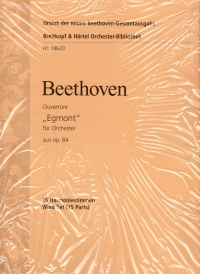 Beethoven Egmont Overture Wind Parts Set Sheet Music Songbook
