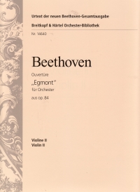 Beethoven Egmont Overture Violin 2 Part Sheet Music Songbook