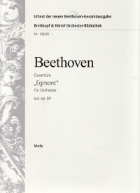 Beethoven Egmont Overture Viola Part Sheet Music Songbook
