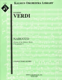 Verdi Nabucco Chorus Of The Enslaved Jews Score Sheet Music Songbook