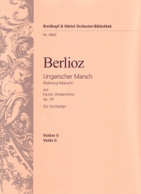 Berlioz Hungarian March Violin 2 Sheet Music Songbook