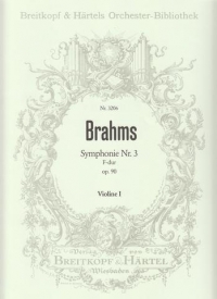 Brahms Symphony 3 F Major Op 90 Violin 1 Sheet Music Songbook