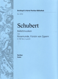 Schubert Rosamunde D797 Ballet Music Full Score Sheet Music Songbook