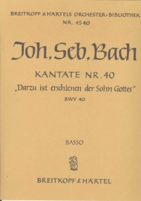 Bach Cantata Bwv 40 Cello/dbass Sheet Music Songbook