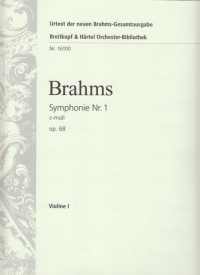 Brahms Symphony No 1 Op68 Cmin Violin 1 Part Sheet Music Songbook
